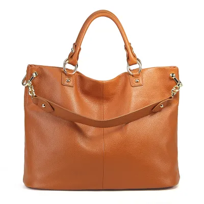 Genuine Leather Large Capacity Shoulder Bag HB46479